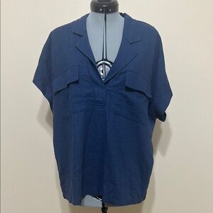 Cable‎ & Gauge Deep Blue Casual Top